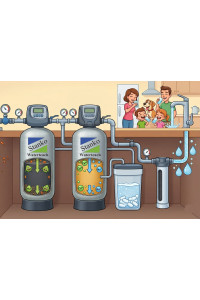 Очистка воды от сероводорода с помощью фильтров Stanko Waterteach с клапанами Clack и Runxin